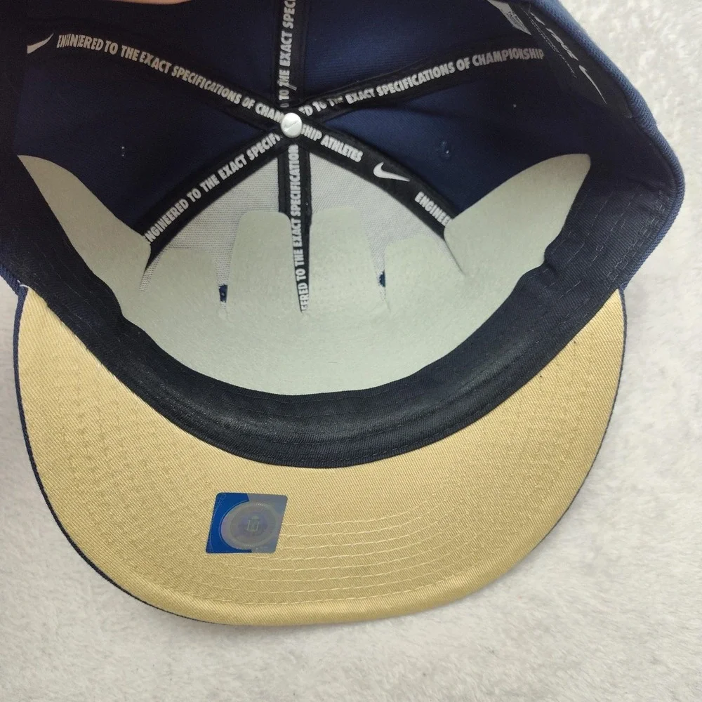 Pitt Panthers Nke Hat Cap Snap Back Mens‎ Blue Polyester Twill NCAA Football